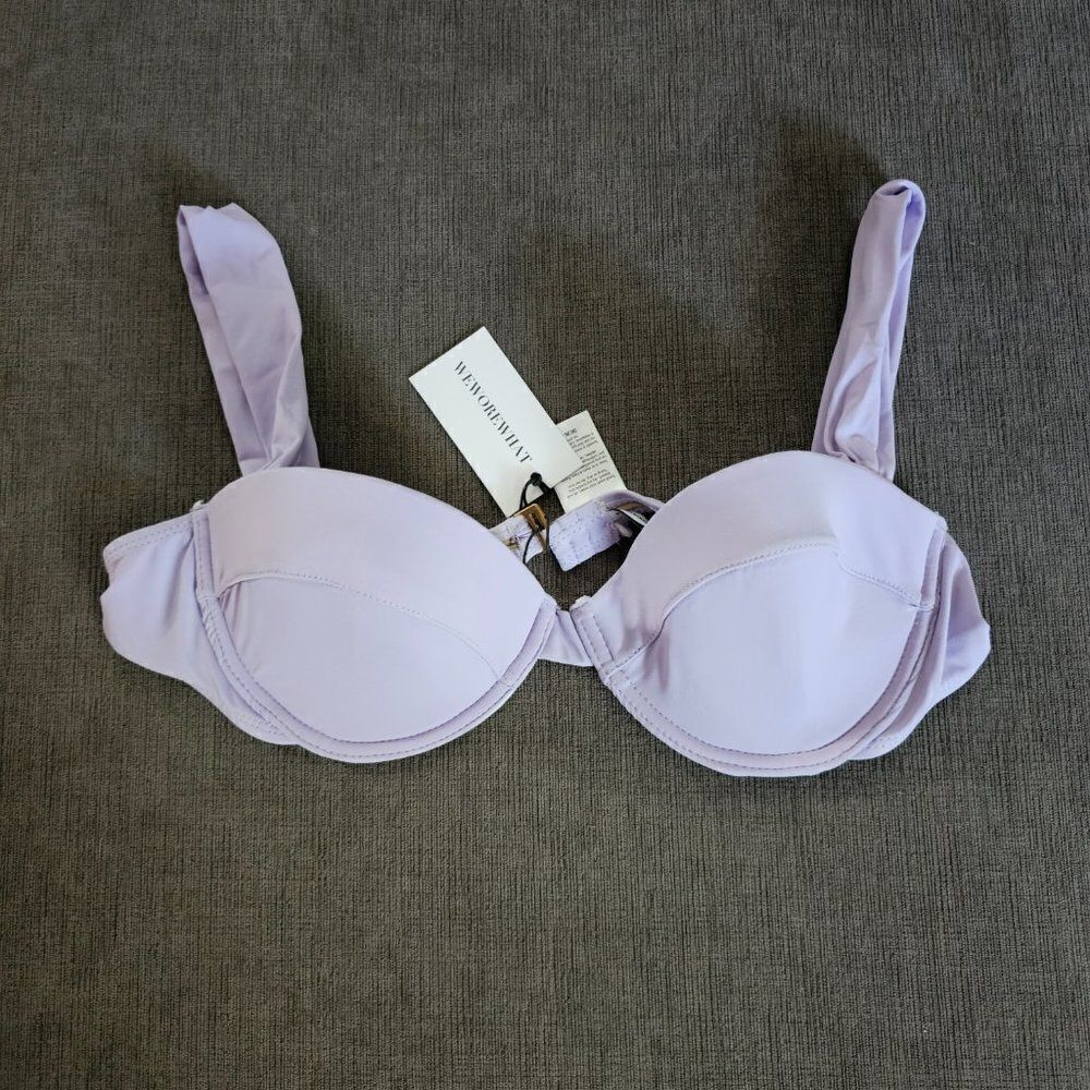 Weworewhat Women's Purple Wide Strap Underwire Bikini Top Size XL - Picture 3 of 9